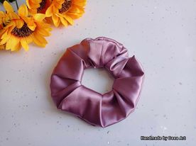 Elastic de par din satin, handmade, mov